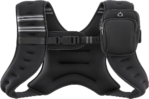 ZELUS Weighted Vest, 6lb/8lb/12lb/16lb/20lb/25lb/30lb Weight Vest with Reflective Stripe for Workout, Strength Training, Running, Fitness, Muscle Building, Weight Loss, Weightlifting