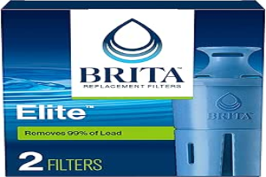 Brita Elite Water Filter Replacements for Pitchers and Dispensers, BPA-Free, Reduces 99% of Lead, Lasts Six Months or 120 Gallons, Includes 2 Pitcher Replacement Filters