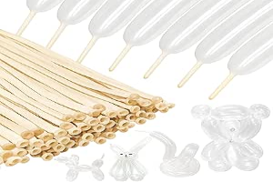 100Pcs clear 260 Balloons Clear Long Skinny Latex Balloons for Animal Balloons, Premium Quality Balloons for Beginners Balloons Making Kid's Carnivals Party Decoartion
