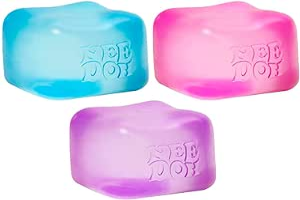 Schylling NeeDoh Nice Cube Sensory Toy with a Super Solid Squish - Always Returns to its Square Shape - Ages 3 and Up - One Cube in Assorted Colors of Blue, Pink, or Purple