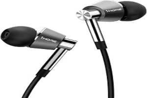 1MORE Triple Driver in-Ear Earphones Hi-Res Headphones with High Resolution, Bass Driven Sound, MEMS Mic, in-Line Remote, High Fidelity for Smartphones/PC/Tablet - Silver (Renewed)