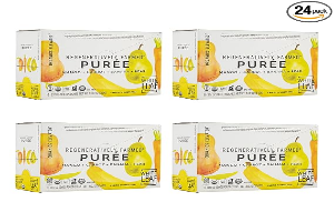 White Leaf Organic Purees / Baby Food Pouches - Fruits, Veggies & Grains, Toddler snack, Regeneratively Farmed, No Added Sugar, Non-GMO, BPA-Free Pouches 3.17 oz (Pack of 24, Mango + Carrot + Banana + Pear)