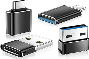 𝟒𝐏𝐚𝐜𝐤 𝐔𝐩𝐠𝐫𝐚𝐝𝐞𝐝 USB to USB C Adapter with USB C Male to USB 3.0 Female OTG Converter for Apple Watch Ultra 8 9,iPhone 15 14 13 Pro Max,Samsung S24 S23,Nintendo Switch,AirPods,iPad