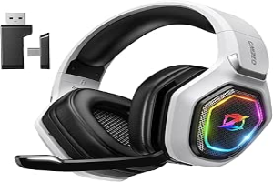 2.4GHz Wireless Gaming Headset for PC, Ps5, Ps4 - Lossless Audio USB & Type-C Ultra Stable Gaming Headphones with Flip Microphone, 40-Hr Battery Gamer Headset for Switch, Laptop, Mobile, Mac
